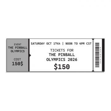 Pinball Olympics 2026 Entry Ticket